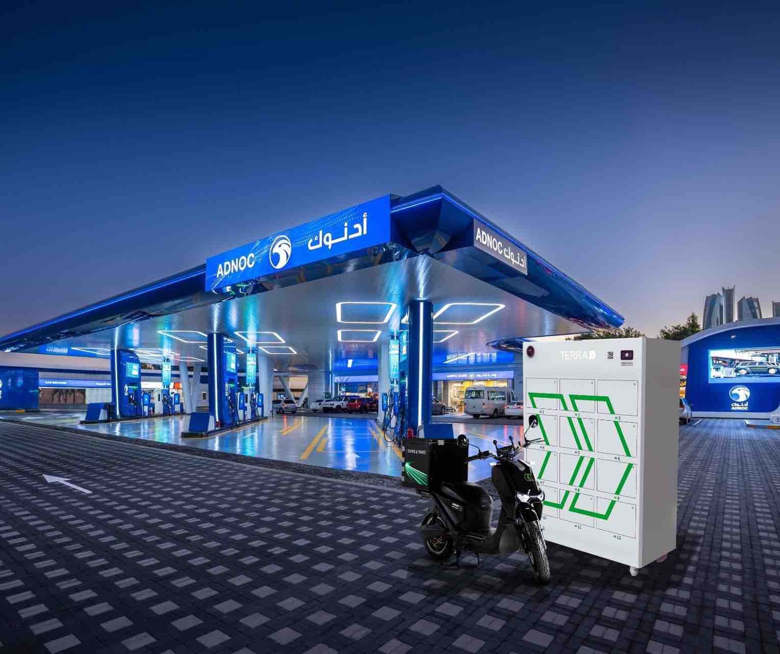 ADNOC and Drive Terra Unveil Abu Dhabi's First E-Bike Battery Swap Station